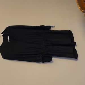 Black long sleeve swim cover up